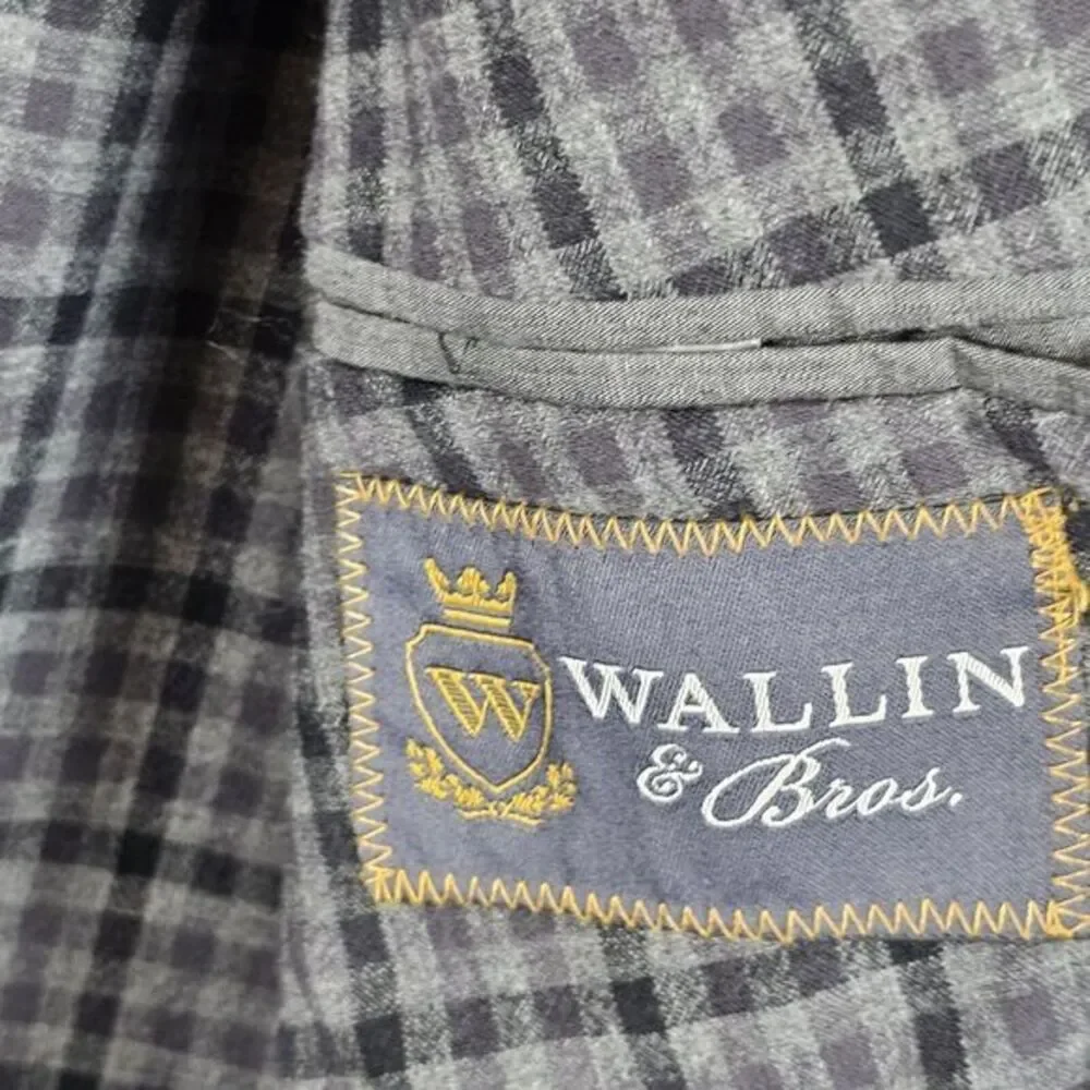 Wallin & Bros Blazer Suit Jacket‎  100% Wool 46R Casual Business Office Prof.